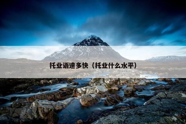 托业语速多快（托业什么水平）