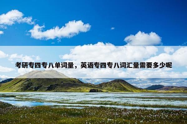 考研专四专八单词量，英语专四专八词汇量需要多少呢