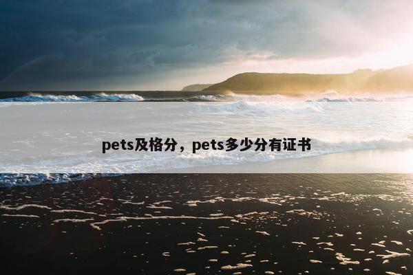 pets及格分，pets多少分有证书