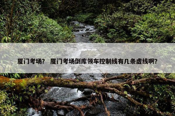 厦门考场？ 厦门考场倒库领车控制线有几条虚线啊？