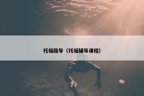 托福指导（托福辅导课程）