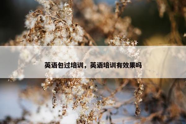 英语包过培训，英语培训有效果吗