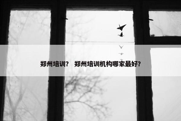 郑州培训？ 郑州培训机构哪家最好？