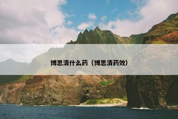 博思清什么药（博思清药效）
