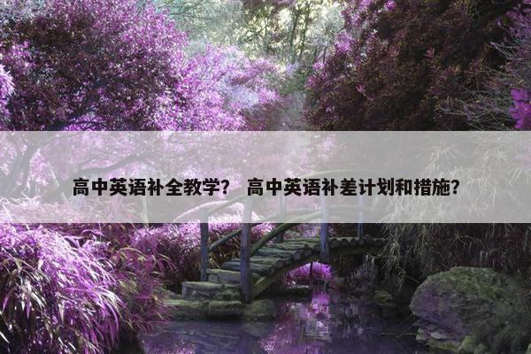 高中英语补全教学？ 高中英语补差计划和措施？