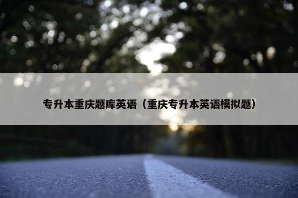 专升本重庆题库英语（重庆专升本英语模拟题）