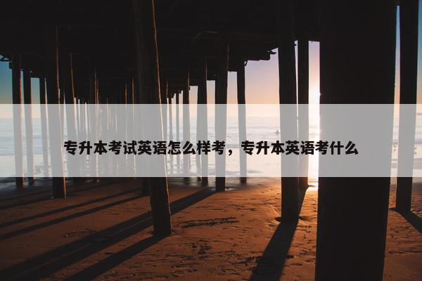 专升本考试英语怎么样考，专升本英语考什么
