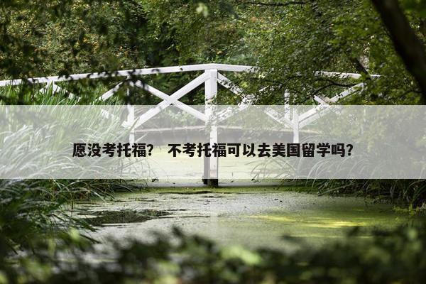 愿没考托福？ 不考托福可以去美国留学吗？