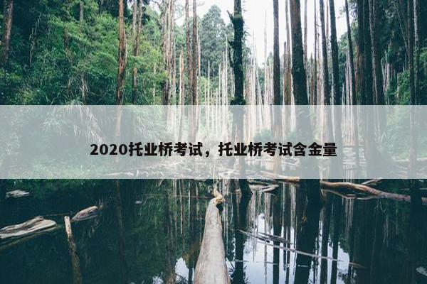 2020托业桥考试，托业桥考试含金量
