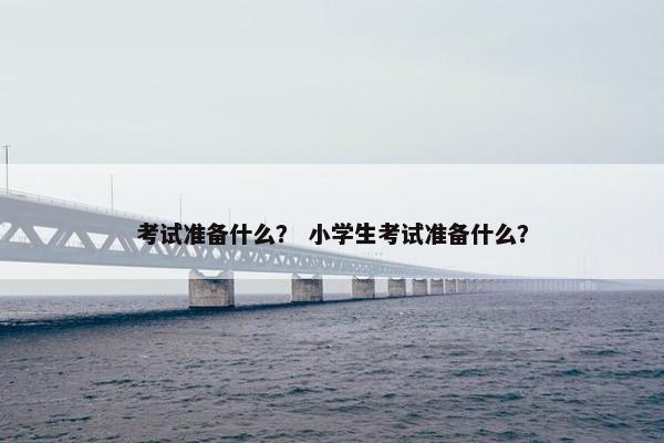 考试准备什么？ 小学生考试准备什么？