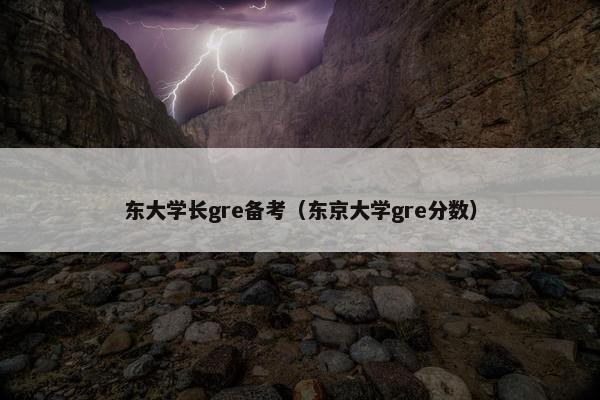 东大学长gre备考（东京大学gre分数）