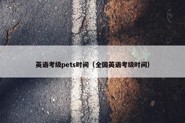 英语考级pets时间（全国英语考级时间）