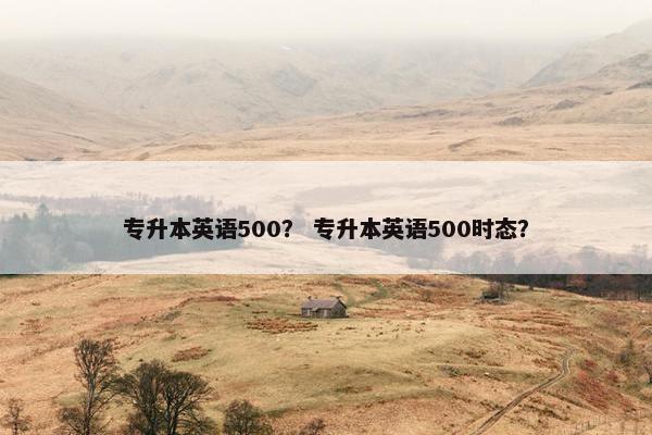 专升本英语500？ 专升本英语500时态？