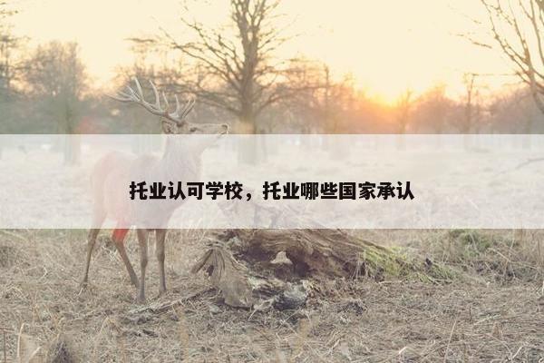 托业认可学校，托业哪些国家承认