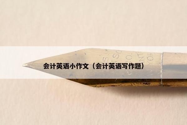 会计英语小作文（会计英语写作题）