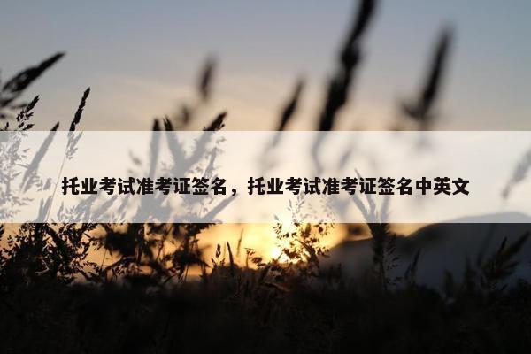 托业考试准考证签名，托业考试准考证签名中英文