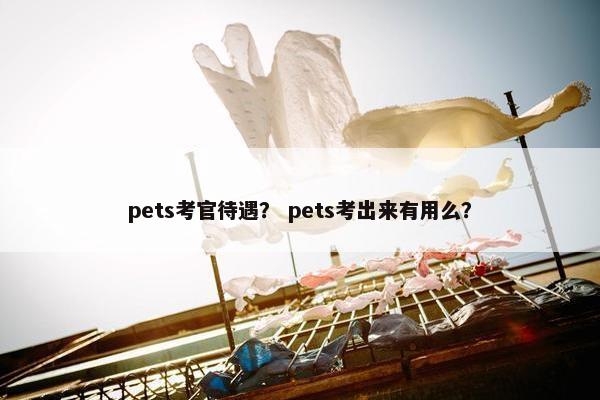 pets考官待遇？ pets考出来有用么？