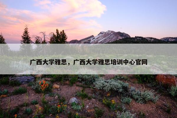 广西大学雅思，广西大学雅思培训中心官网