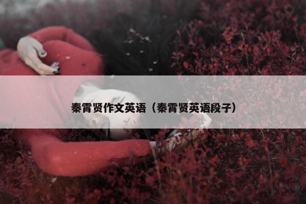 秦霄贤作文英语（秦霄贤英语段子）