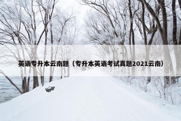 英语专升本云南题（专升本英语考试真题2021云南）