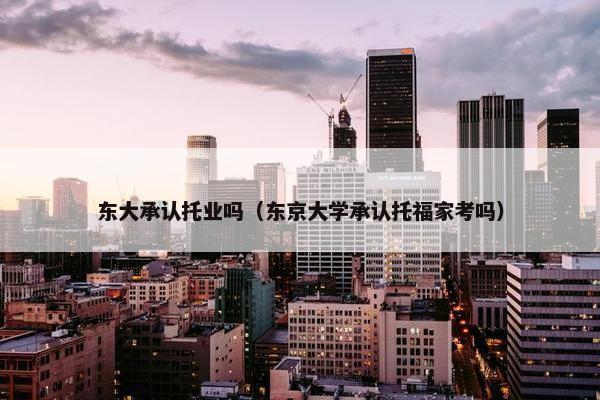 东大承认托业吗（东京大学承认托福家考吗）