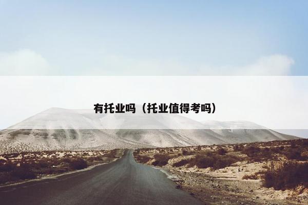 有托业吗（托业值得考吗）