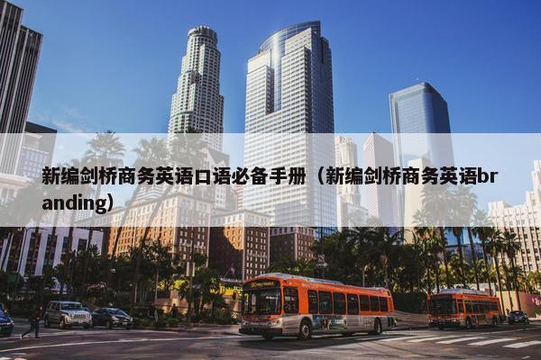 新编剑桥商务英语口语必备手册（新编剑桥商务英语branding）