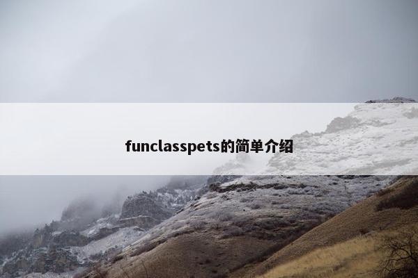funclasspets的简单介绍