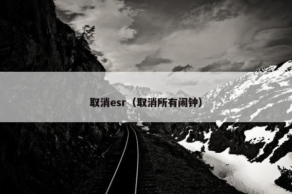 取消esr（取消所有闹钟）