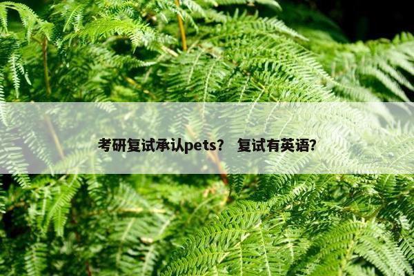 考研复试承认pets？ 复试有英语？