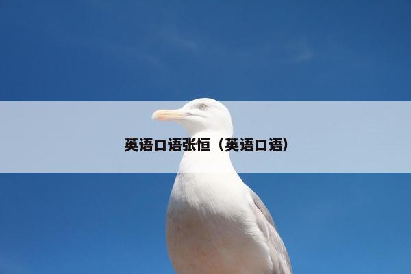 英语口语张恒（英语口语）