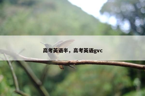 高考英语半，高考英语gvc