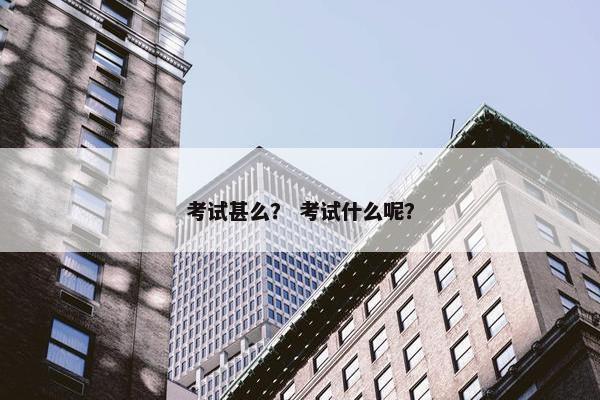 考试甚么？ 考试什么呢？