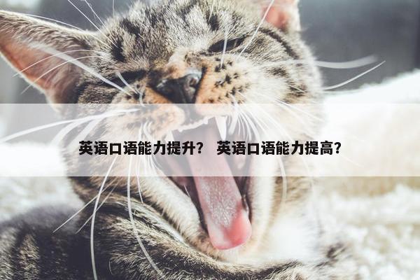 英语口语能力提升？ 英语口语能力提高？