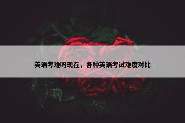 英语考难吗现在，各种英语考试难度对比
