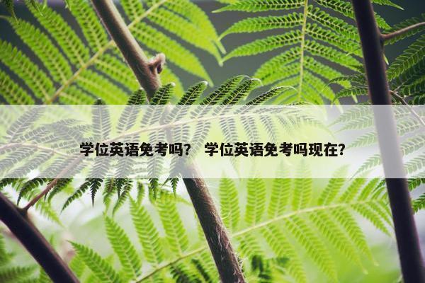 学位英语免考吗？ 学位英语免考吗现在？
