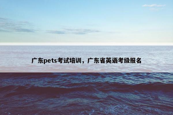 广东pets考试培训，广东省英语考级报名