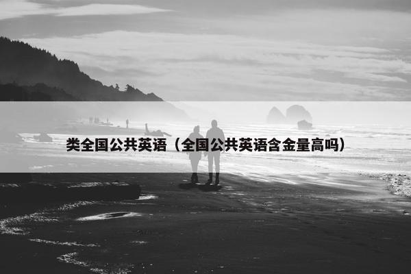 类全国公共英语（全国公共英语含金量高吗）