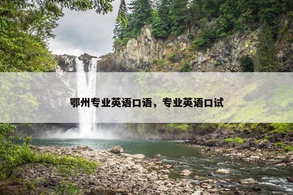 鄂州专业英语口语，专业英语口试