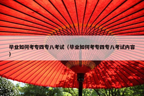 毕业如何考专四专八考试（毕业如何考专四专八考试内容）