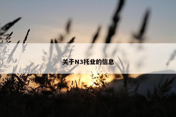 关于N3托业的信息