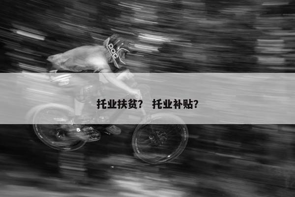 托业扶贫？ 托业补贴？