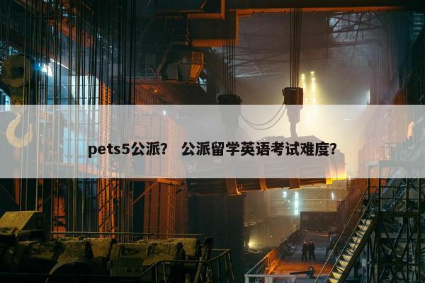 pets5公派？ 公派留学英语考试难度？