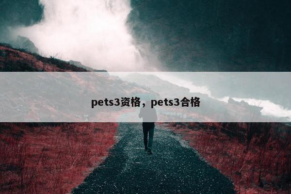 pets3资格，pets3合格
