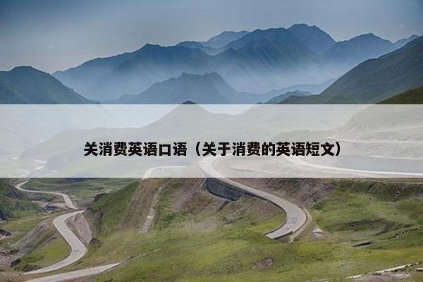 关消费英语口语（关于消费的英语短文）