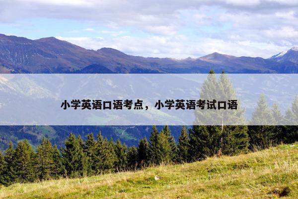 小学英语口语考点，小学英语考试口语