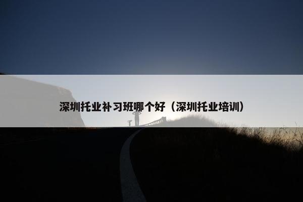 深圳托业补习班哪个好（深圳托业培训）