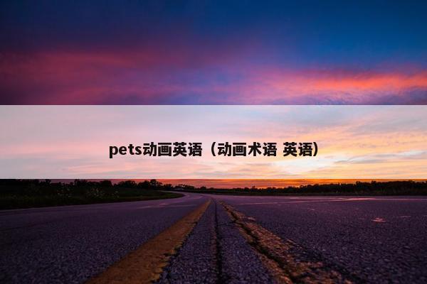 pets动画英语（动画术语 英语）