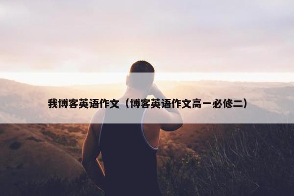 我博客英语作文（博客英语作文高一必修二）