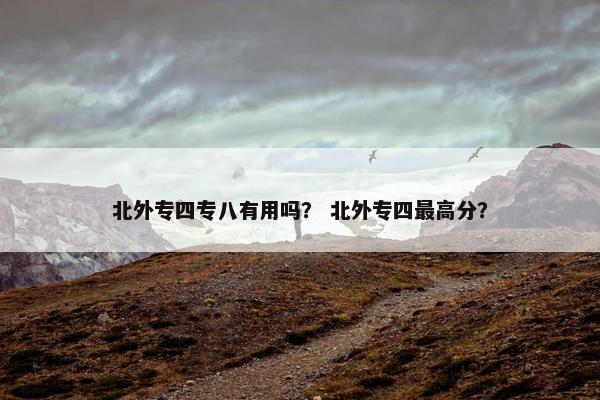 北外专四专八有用吗？ 北外专四最高分？